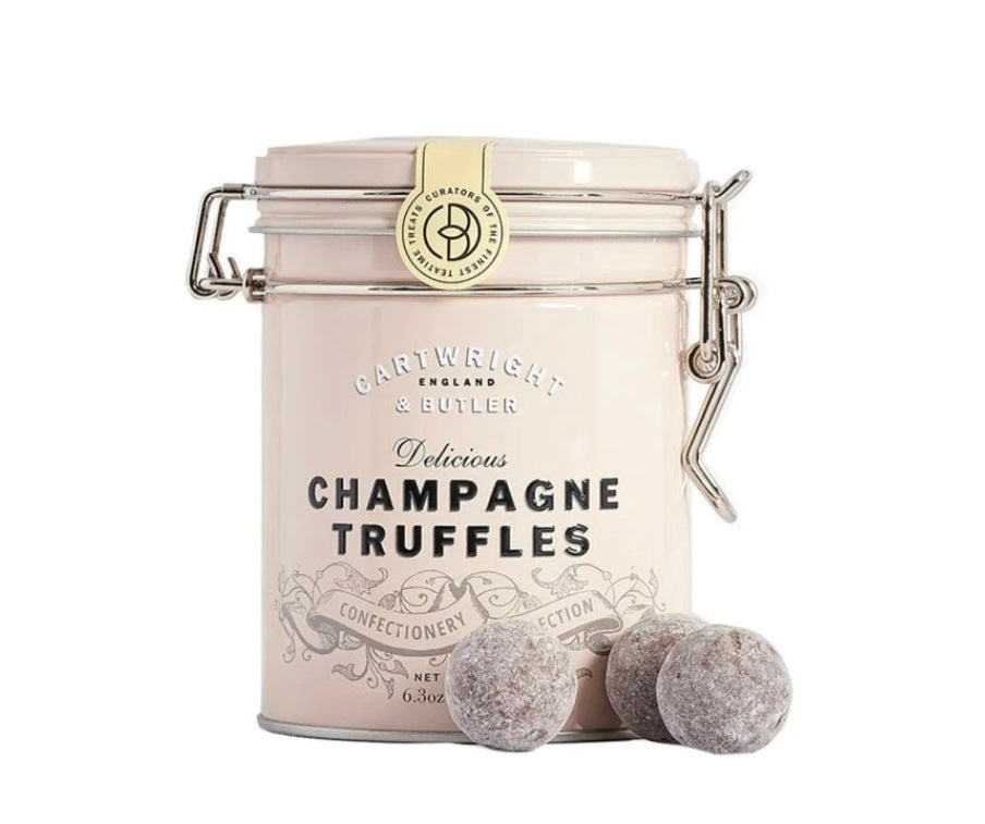 Marc De Champagne Truffles Čokoládové pralinky s náplní se šampaňským v plechovce, 180 g