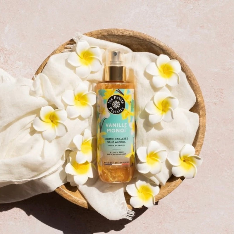 Vanille Monoi Mlha se třpytkami na tělo a vlasy, 200 ml